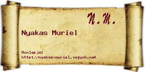 Nyakas Muriel névjegykártya